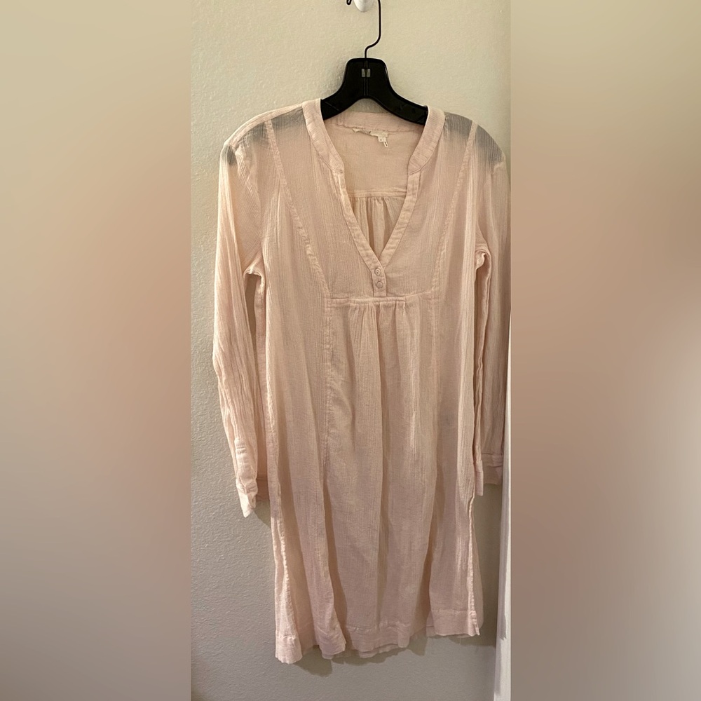 Anthropologie Light Pink Beach Dress XSP